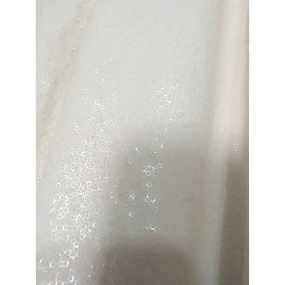 Black Halo Eve Size 8 White Sequin High Waisted Pants Formal Evening Bridal - Picture 5 of 12